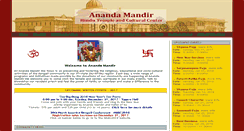 Desktop Screenshot of anandamandir.org